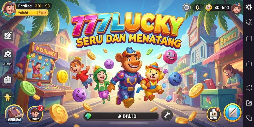 Screenshot dari gameplay menantang 777LUCKY di level baru.