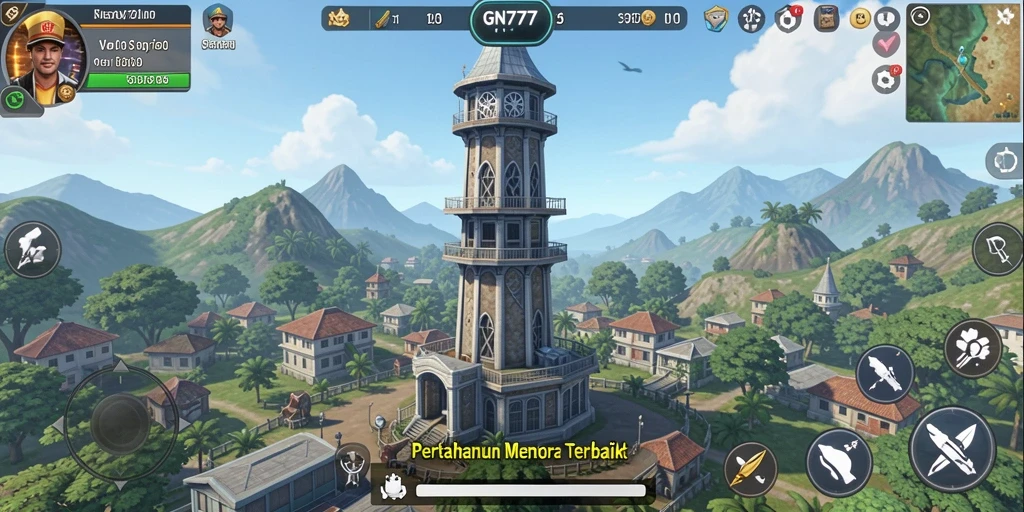 Tampilan menarik dalam gameplay Tower Defense GN777.