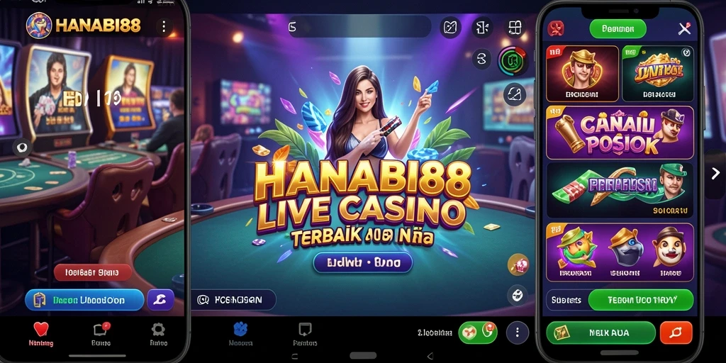 Gameplay seru Live Casino di HANABI88 dengan dealer langsung.