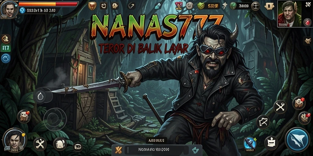 Screenshot gameplay NANAS777 menunjukkan suasana yang mencekam dan menyeramkan.