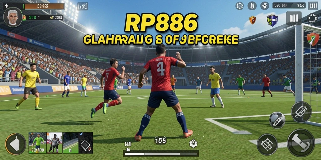 Screenshot RP886 menampilkan aksi olahraga yang mendebarkan.