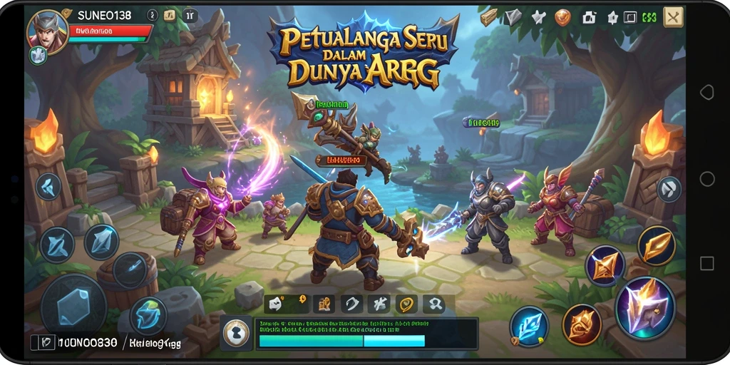 Tangkapan layar gameplay SUNEO138 yang menampilkan pertarungan epik dalam ARPG.