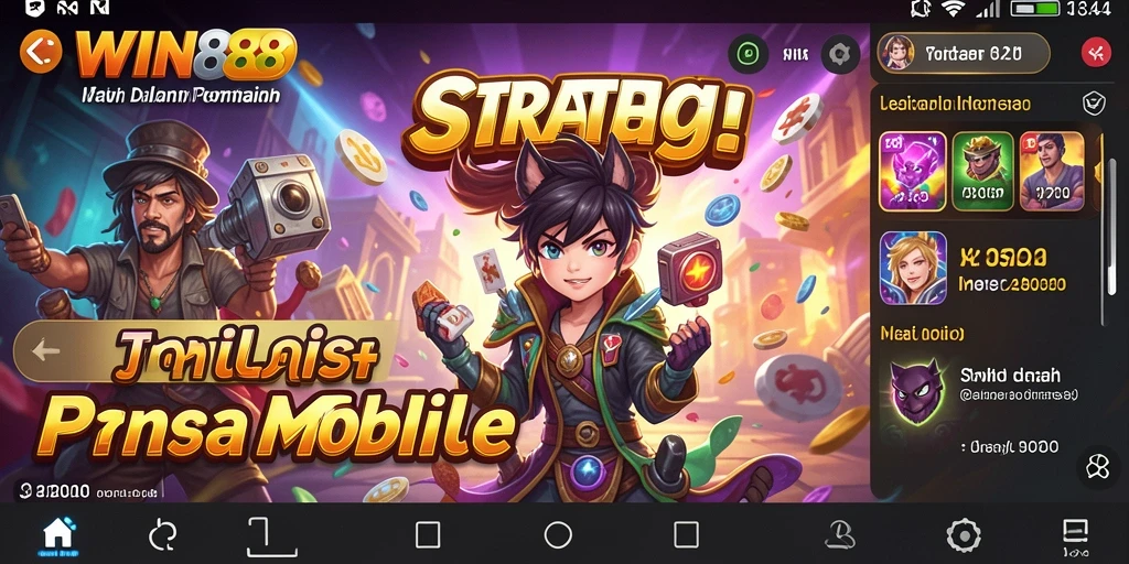 Tampilan gameplay menarik dalam aplikasi WIN88 dengan elemen strategi.